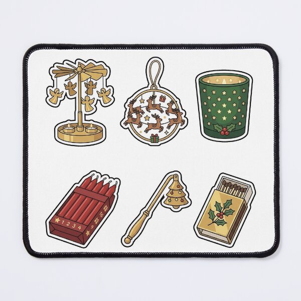 Item preview, Festive Holiday Candle Carousel Sticker Pack - Warm Brass Glow Set designed and sold by SimpleP.