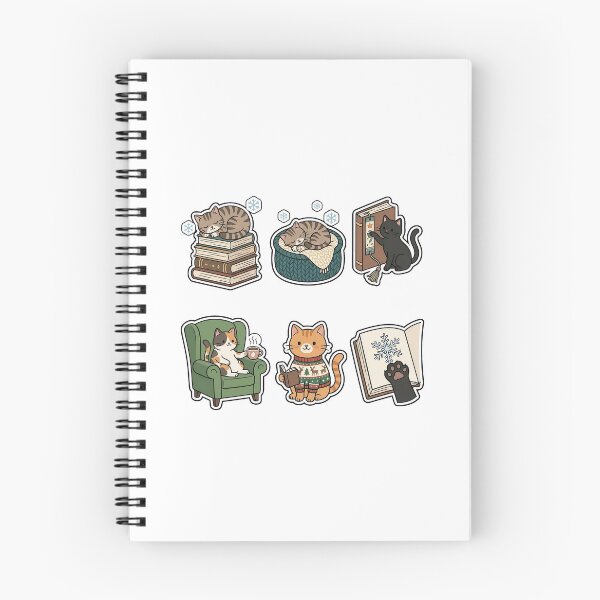 Item preview, Cozy Winter Reading Cat Sticker Pack - Bookish Pet Favorites designed and sold by SimpleP.