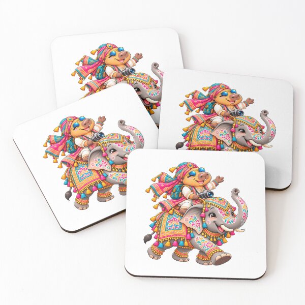 Item preview, Cute India Capybara Riding an Elephant – Colorful Travel Adventure designed and sold by CapybaraTravels.