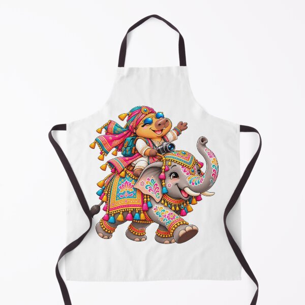 Item preview, Cute India Capybara Riding an Elephant – Colorful Travel Adventure designed and sold by CapybaraTravels.