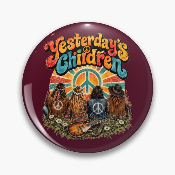 Item preview, Yesterday's Children Vintage 70s Retro Peace Sign Classic Rock Music Lover Gift designed and sold by Evelashop.