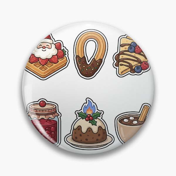 Item preview, Sweet Christmas Waffle & Dessert Sticker Pack - Holiday Pastry Treats designed and sold by SimpleP.