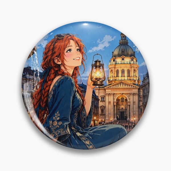 Item preview, Hungary — St. Stephen's Basilica — A Magical Blue-Hour Evening in Budapest designed and sold by DibujandoPorfa.