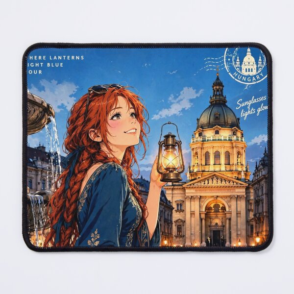 Item preview, Hungary — St. Stephen's Basilica — A Magical Blue-Hour Evening in Budapest designed and sold by DibujandoPorfa.