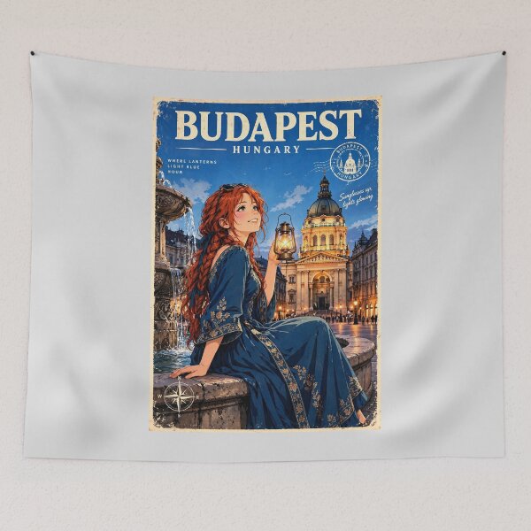 Item preview, Hungary — St. Stephen's Basilica — A Magical Blue-Hour Evening in Budapest designed and sold by DibujandoPorfa.