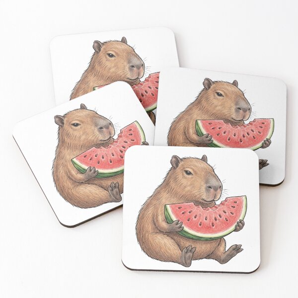 Item preview, Watermelon Capybara designed and sold by DoodleDodo.