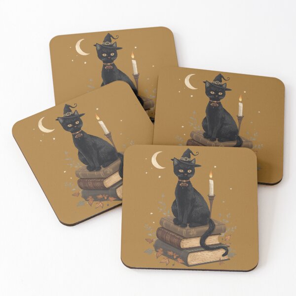 Item preview, Dark Academia Halloween Cat designed and sold by ChicTrendz.