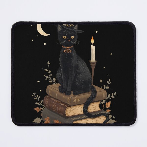 Item preview, Dark Academia Halloween Cat designed and sold by ChicTrendz.