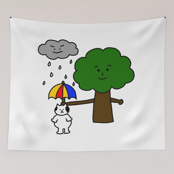 Item preview, tree with umbrella for a Cat designed and sold by superbaechoo.