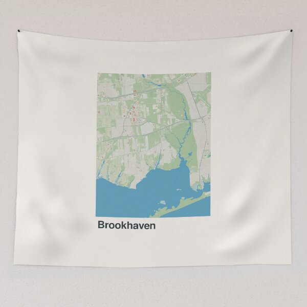 Item preview, Brookhaven Minimalistic Map Art designed and sold by MapsNerd.