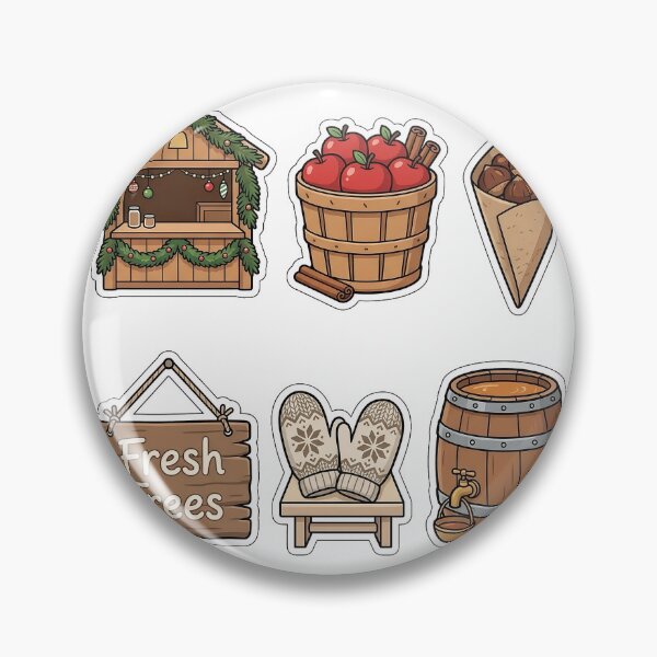 Item preview, Rustic Country Christmas Market Sticker Pack - Holiday Market Stalls designed and sold by SimpleP.