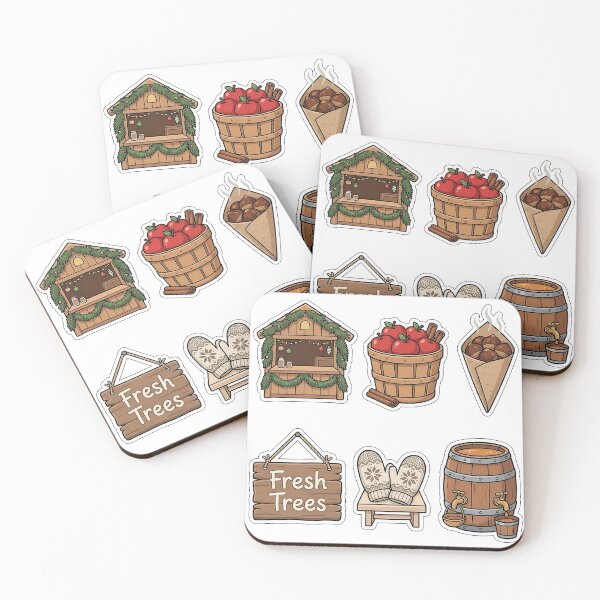 Item preview, Rustic Country Christmas Market Sticker Pack - Holiday Market Stalls designed and sold by SimpleP.