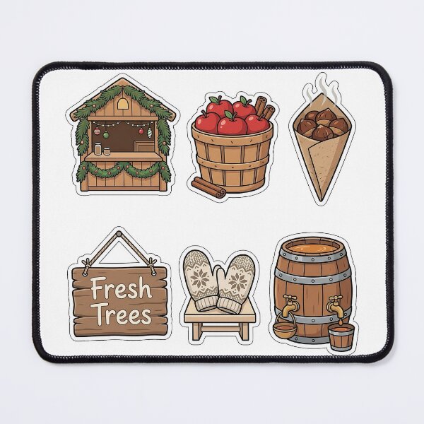 Item preview, Rustic Country Christmas Market Sticker Pack - Holiday Market Stalls designed and sold by SimpleP.