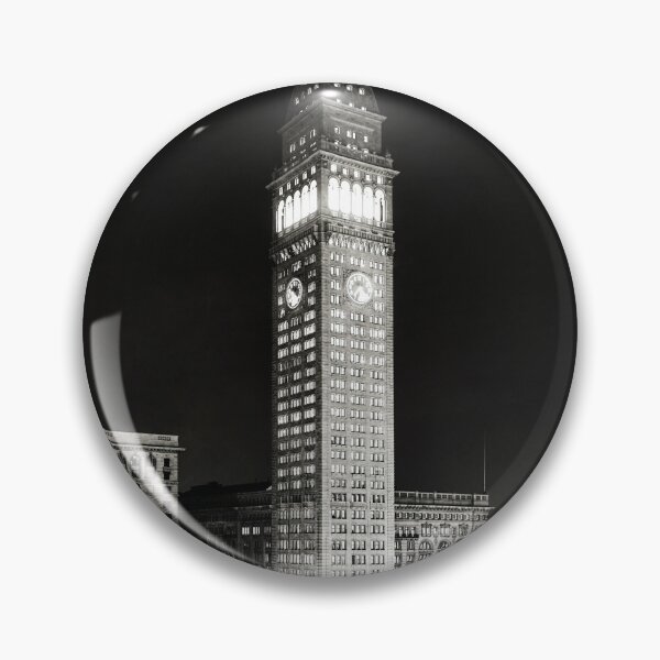 Item preview, 1910 Tallest building in the world, Metropolitan Life Insurance Company building at night, New York City vintage black and white photograph designed and sold by Astrid Arkhangelsky.