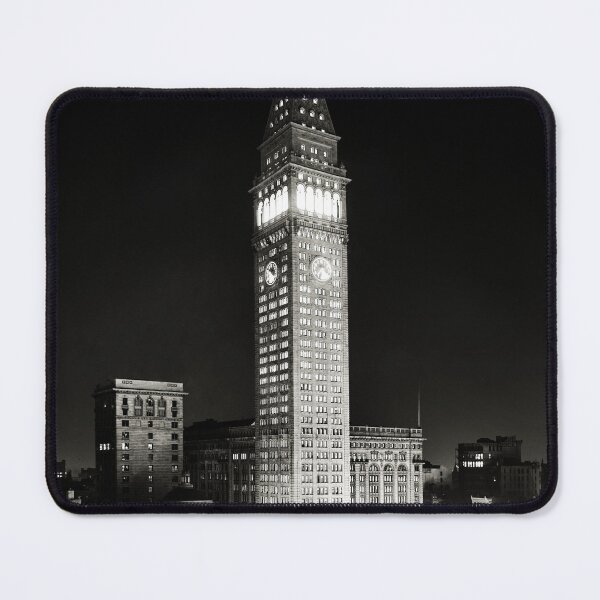 Item preview, 1910 Tallest building in the world, Metropolitan Life Insurance Company building at night, New York City vintage black and white photograph designed and sold by Astrid Arkhangelsky.