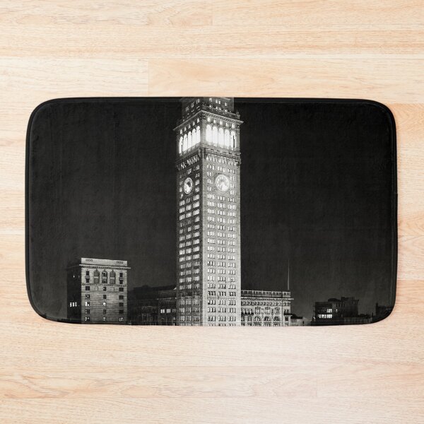 Item preview, 1910 Tallest building in the world, Metropolitan Life Insurance Company building at night, New York City vintage black and white photograph designed and sold by Astrid Arkhangelsky.
