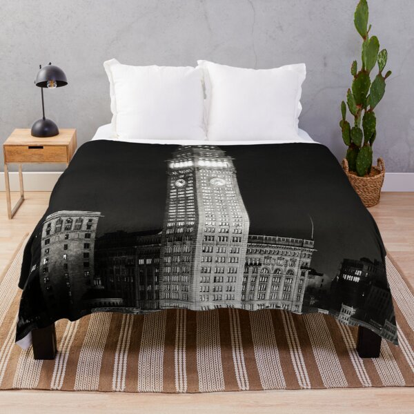 Item preview, 1910 Tallest building in the world, Metropolitan Life Insurance Company building at night, New York City vintage black and white photograph designed and sold by Astrid Arkhangelsky.