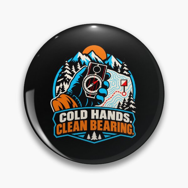 Item preview, Cold Hands Clean Bearing Orienteering Compass Humor designed and sold by DreamLayerStudio.