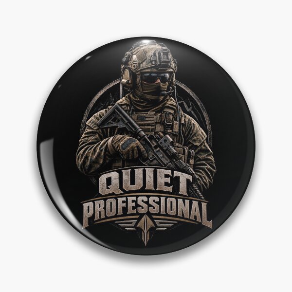 Item preview, Quiet Professional Tactical Military Special Forces Operator  designed and sold by CrazySzoopWorld.