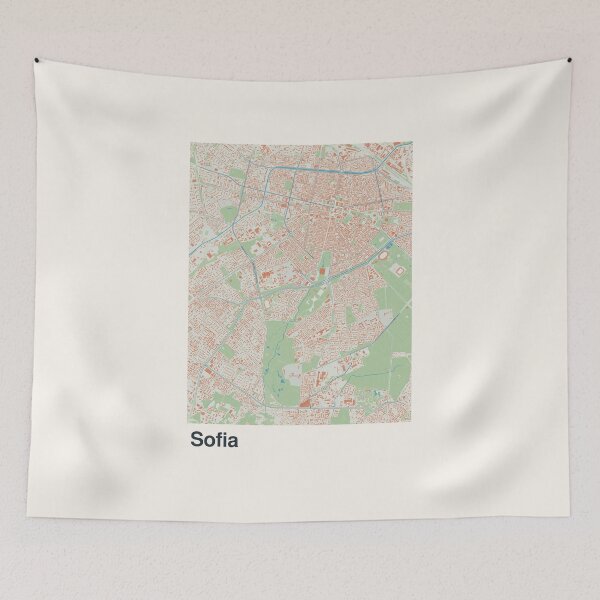 Item preview, Sofia Minimalistic Map Art designed and sold by MapsNerd.