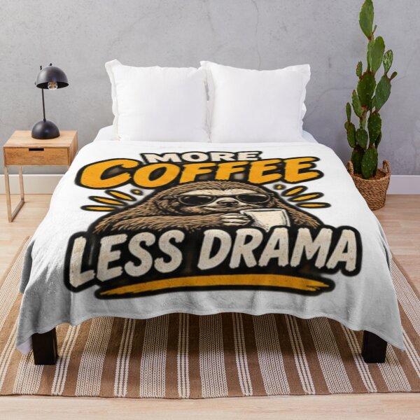 Item preview, More Coffee Less Drama Sloth designed and sold by zenithviv.