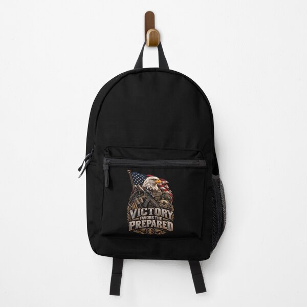 Item preview, Victory Favors The Prepared Patriotic Eagle Skull  designed and sold by CrazySzoopWorld.