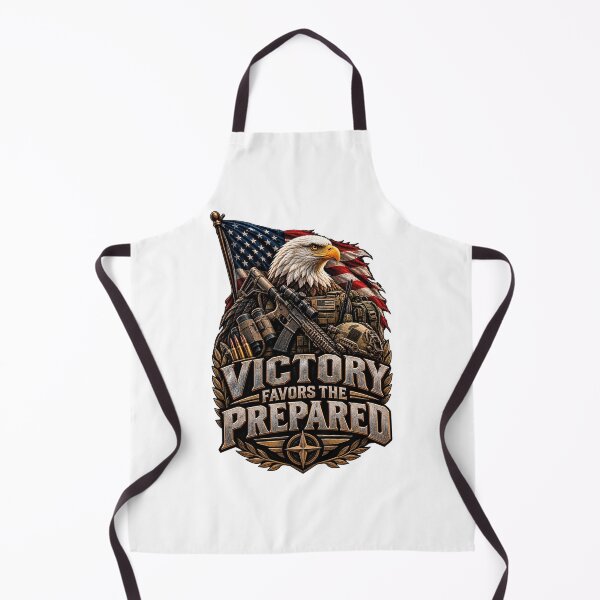 Item preview, Victory Favors The Prepared Patriotic Eagle Skull  designed and sold by CrazySzoopWorld.