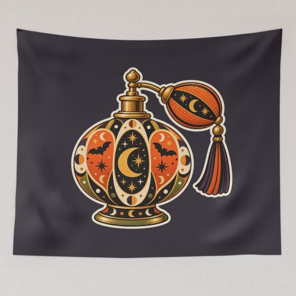 Item preview, Vintage Witchy Halloween Perfume Bottle designed and sold by AliAltinelArt.