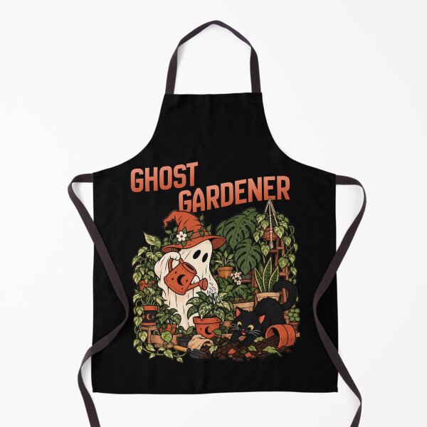 Item preview, Ghost Gardener - Spooky Plant Lover with Black Cat designed and sold by sekrecja.