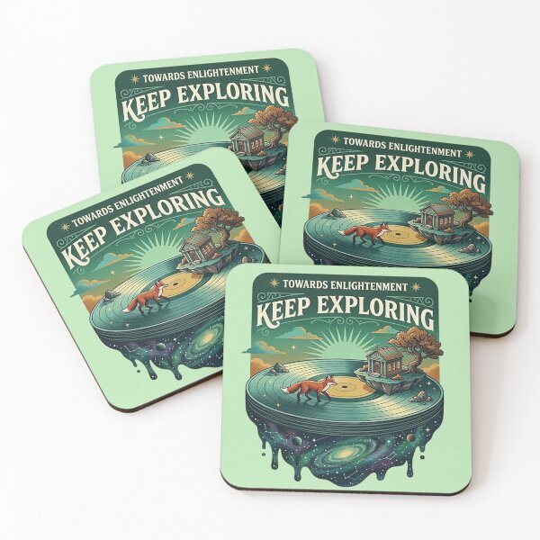 Item preview, Keep Exploring – Whimsical Fox Vinyl Adventure Illustration designed and sold by Dogandesighn.
