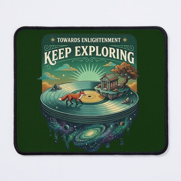 Item preview, Keep Exploring – Whimsical Fox Vinyl Adventure Illustration designed and sold by Dogandesighn.