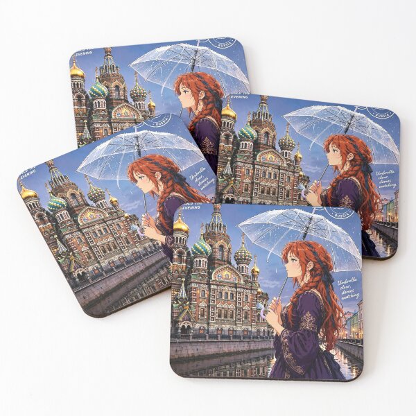 Item preview, Russia — Church of the Savior on Spilled Blood — A Rainy Evening Beneath Saint Petersburg's Colourful Domes designed and sold by DibujandoPorfa.