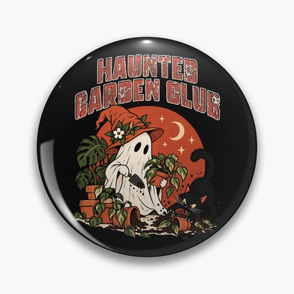 Item preview, Haunted Garden Club - Ghost Gardener & Black Cat Plant Lover designed and sold by sekrecja.