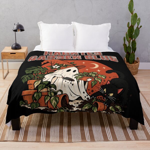 Item preview, Haunted Garden Club - Ghost Gardener & Black Cat Plant Lover designed and sold by sekrecja.