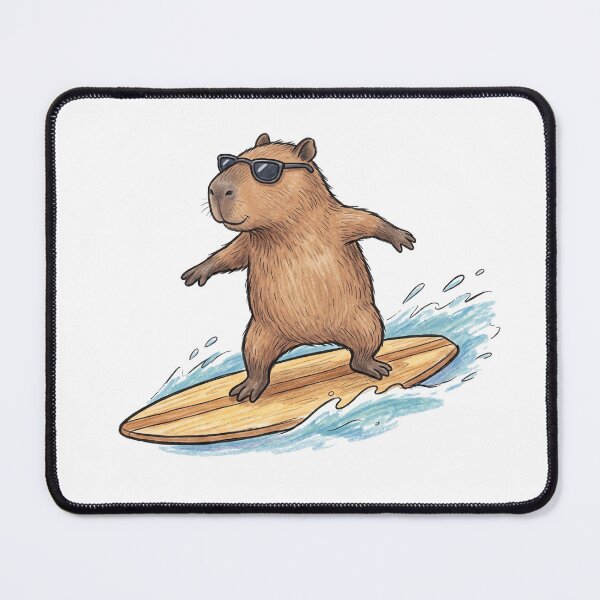 Item preview, Surfing Capybara designed and sold by DoodleDodo.