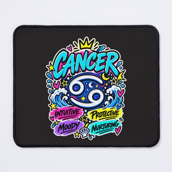 Item preview, Cancer Zodiac Sign – Colorful Pop Astrology Personality Design designed and sold by MetaModel Editions.