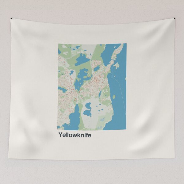 Item preview, Yellowknife Minimalistic Map Art designed and sold by MapsNerd.