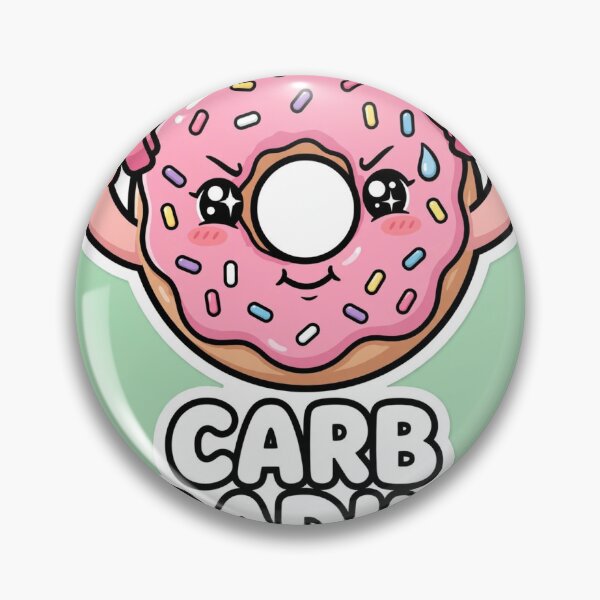 Item preview, Carb Loading – Funny Donut Gym Sticker designed and sold by SniffGiggle.