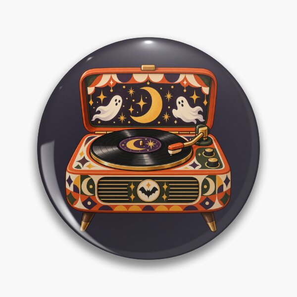 Item preview, Retro Halloween Ghost Record Player designed and sold by AliAltinelArt.
