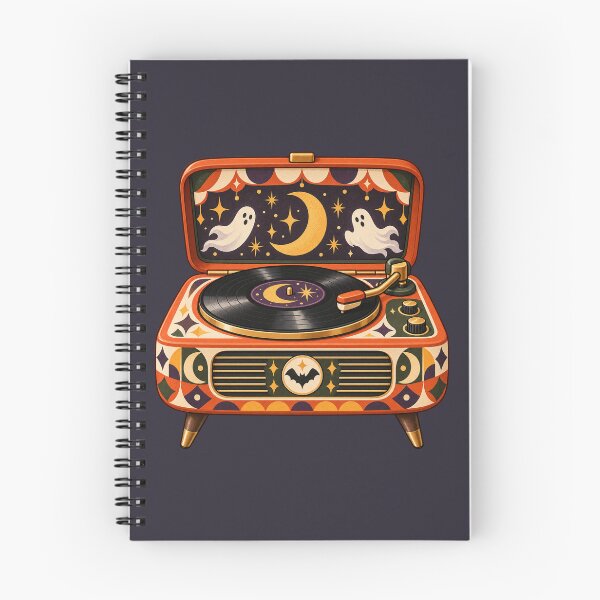 Item preview, Retro Halloween Ghost Record Player designed and sold by AliAltinelArt.