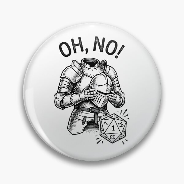 Item preview, Oh No - Critical Fail Knight D&D Dice Roll Funny RPG Graphic designed and sold by Overlord Kingdom.