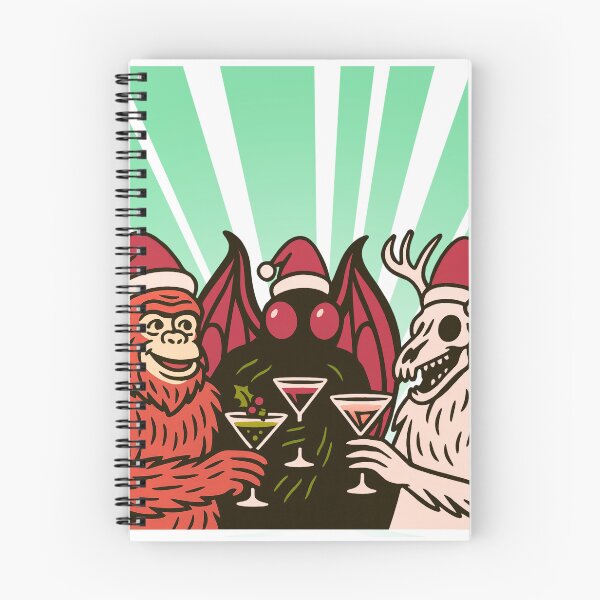 Item preview, Cryptid Christmas Cocktail Party – Bigfoot, Mothman & Wendigo Holiday Art designed and sold by Altered Array, LLC.