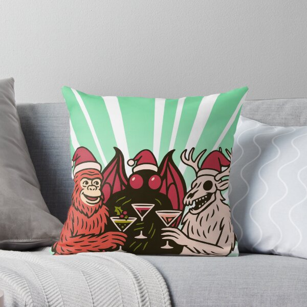 Item preview, Cryptid Christmas Cocktail Party – Bigfoot, Mothman & Wendigo Holiday Art designed and sold by Altered Array, LLC.