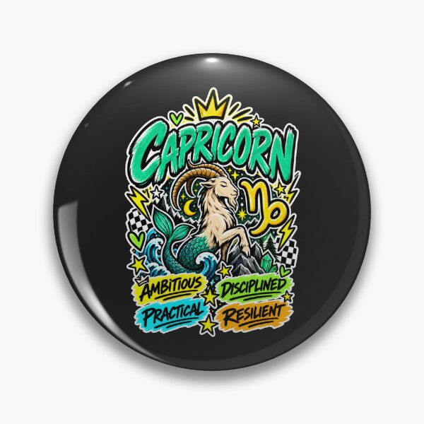 Item preview, Capricorn Zodiac Sign – Colorful Pop Astrology Personality Design designed and sold by MetaModel Editions.