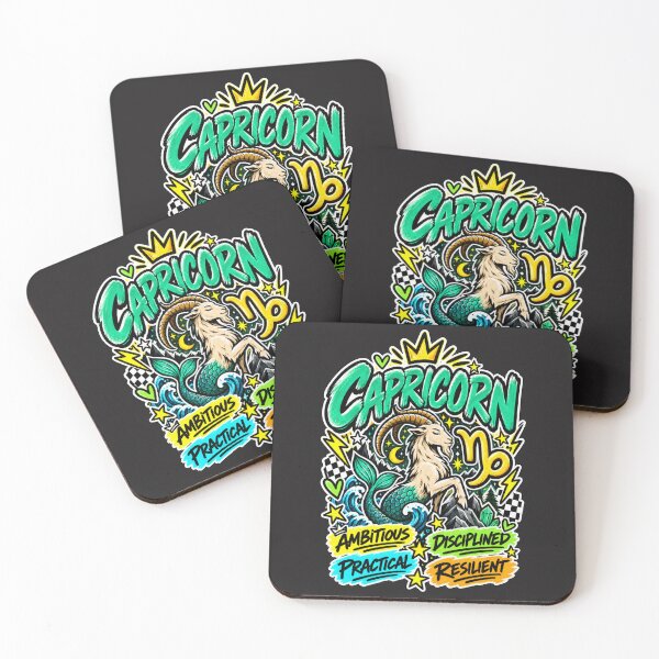 Item preview, Capricorn Zodiac Sign – Colorful Pop Astrology Personality Design designed and sold by MetaModel Editions.