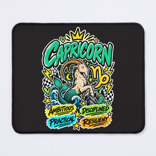 Item preview, Capricorn Zodiac Sign – Colorful Pop Astrology Personality Design designed and sold by MetaModel Editions.