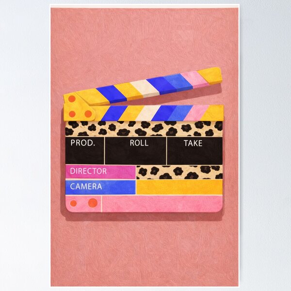 Item preview, Retro Clapperboard Cinema Director Movie Poster designed and sold by Cine8.