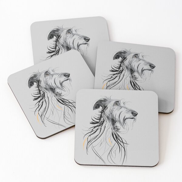 Item preview, Portrait of a deerhound in a simple line designed and sold by aghnadarragh.