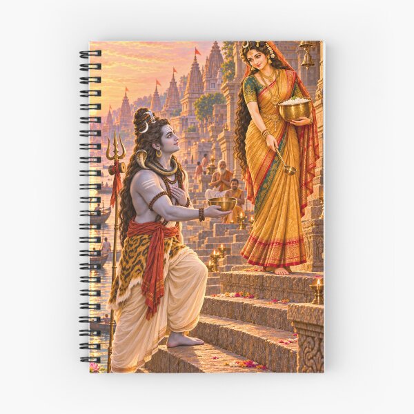 Item preview, Lord Shiva Seeks Alms from Goddess Annapurna in Kashi designed and sold by Homyar.