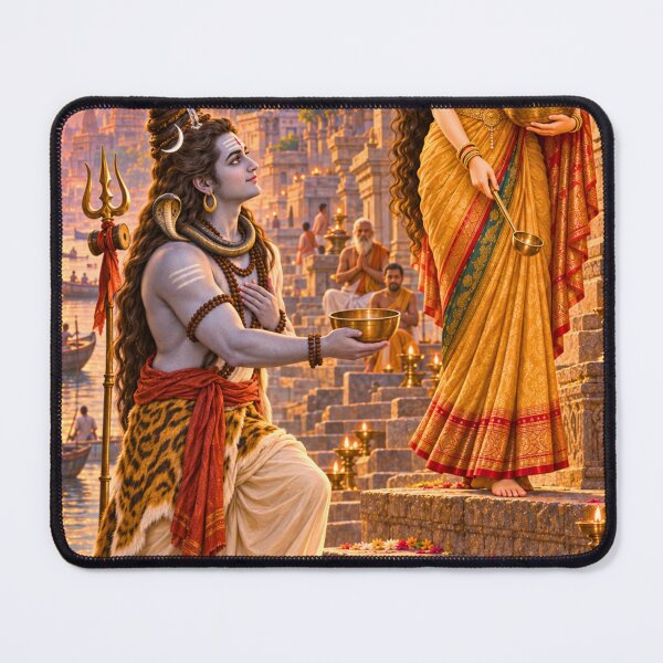 Item preview, Lord Shiva Seeks Alms from Goddess Annapurna in Kashi designed and sold by Homyar.